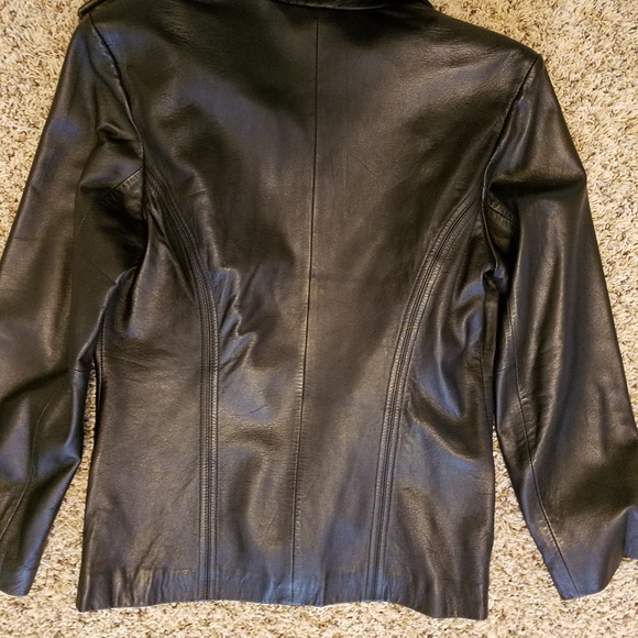 Black Leather Blazer - Picture 6 of 7